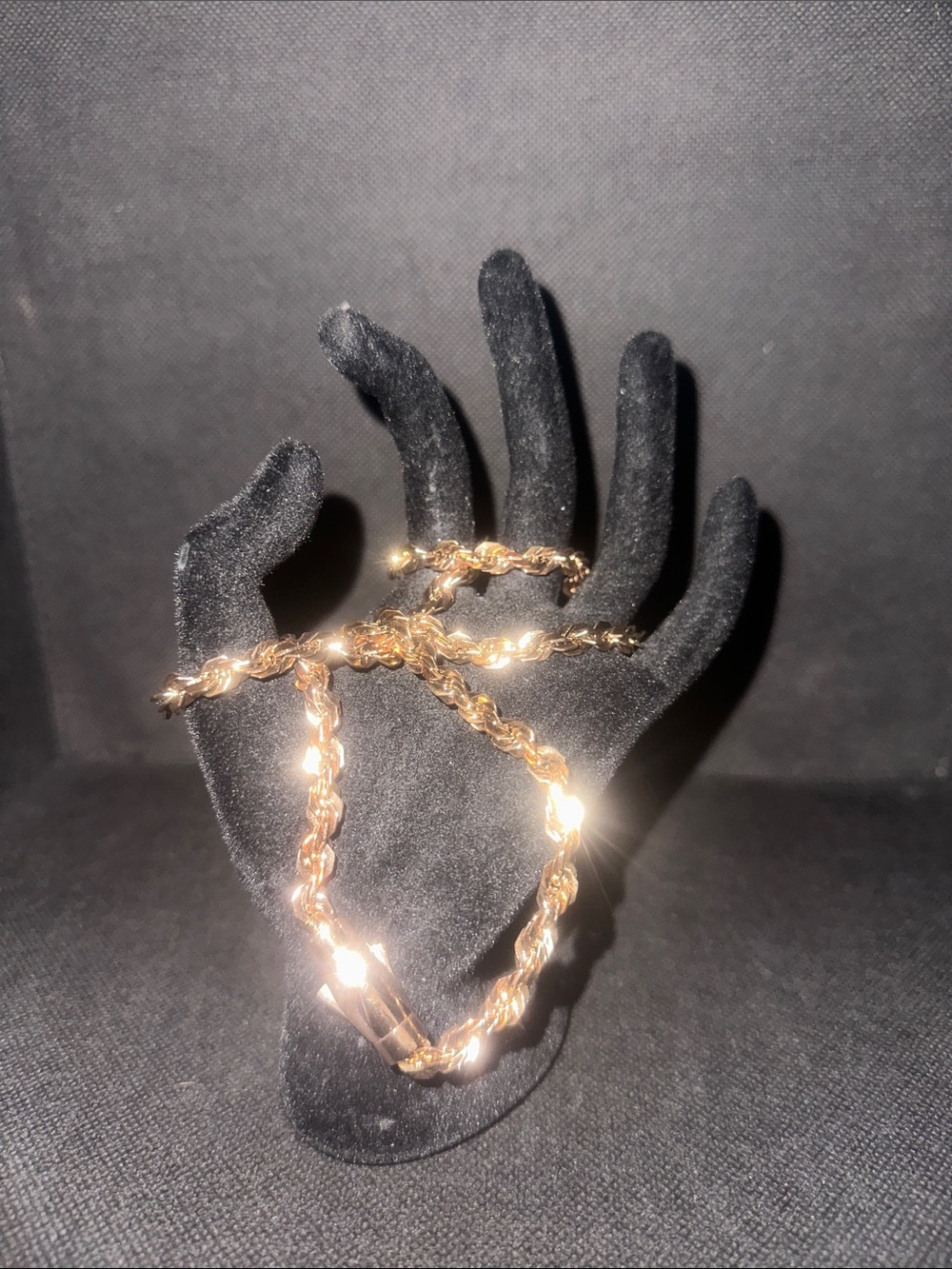 Rose Gold Rope Chain Necklace - Women's Jewelry